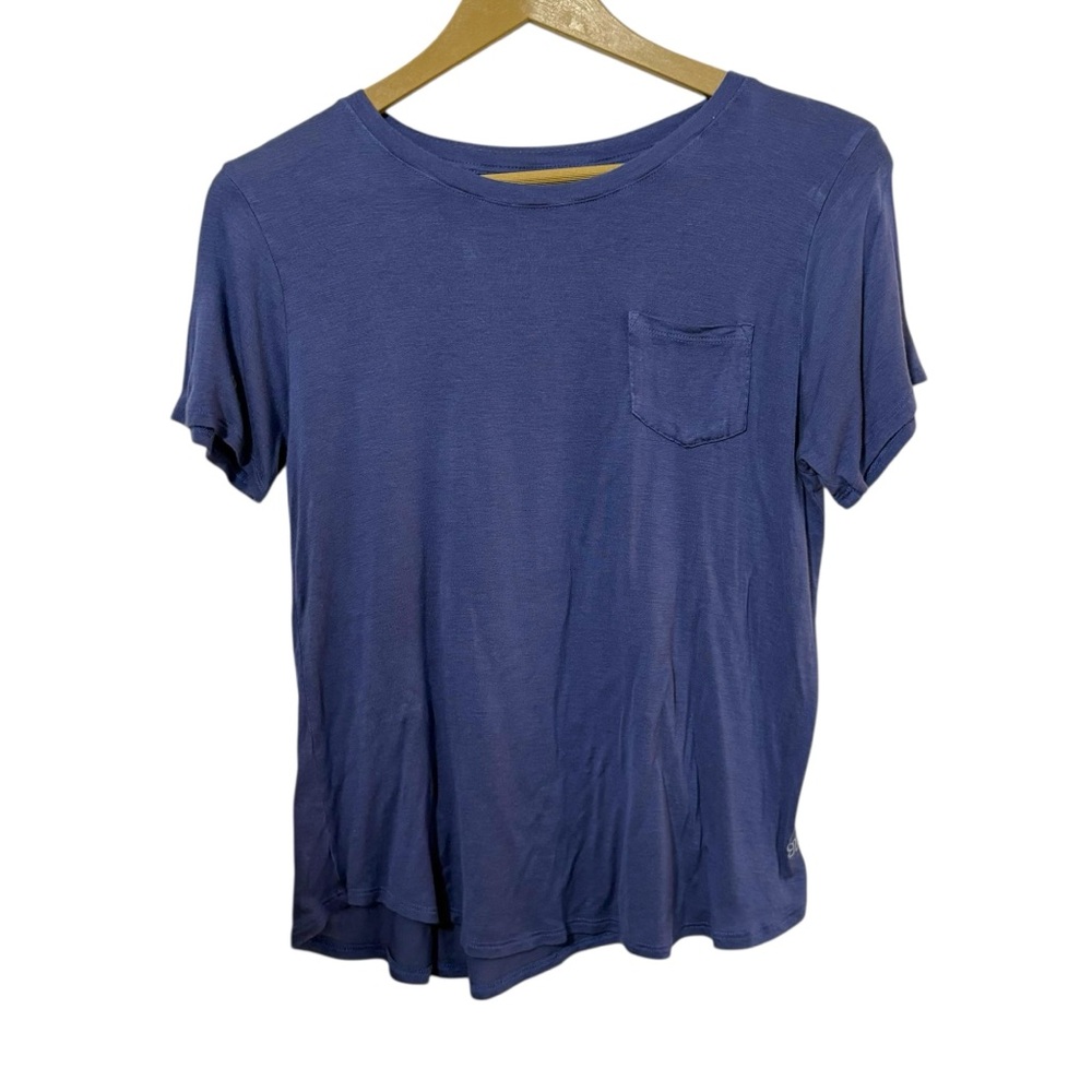 Albion Size Small Blue Short Sleeve Shirt Athletic Gym Basic Loungewear Neutral